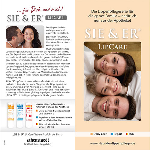 Faltblatt SIE & ER Lippenpflege